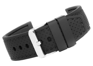 Pasek silikonowy CZARNO-CZARNY U17-20-2