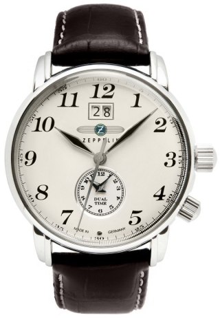 Zegarek Męski ZEPPELIN LZ127 Graf Zeppelin Dual Time 7644-5 + BOX