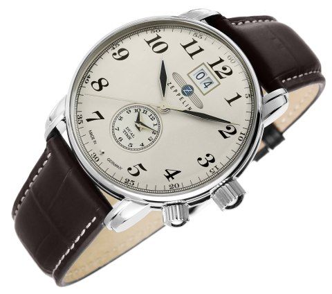 Zegarek Męski ZEPPELIN LZ127 Graf Zeppelin Dual Time 7644-5 + BOX