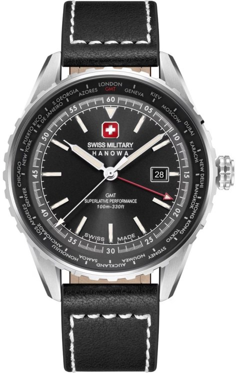 Zegarek Męski SWISS MILITARY HANOWA Afterburn GMT SMWGB0003201 + BOX