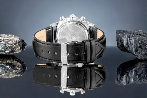 Zegarek Męski Giewont Chronograph Sapphire Czarno Niebieski GW5630-A3