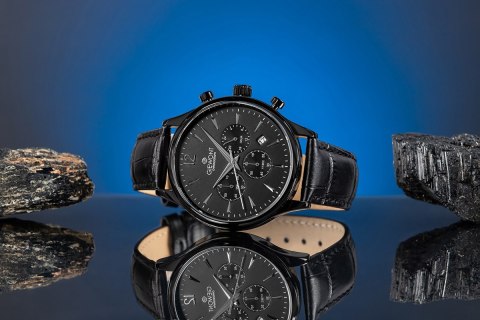 Zegarek Męski Giewont Chronograph Sapphire Czarny GW6310-A1