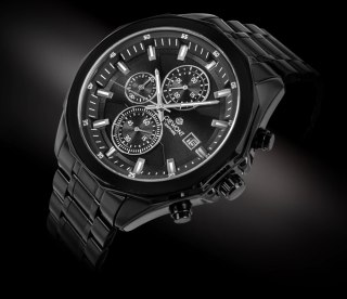 Zegarek Męski Giewont Chronograph Sapphire Czarny GW7290-B1