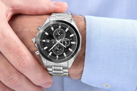 Zegarek Męski Giewont Chronograph Sapphire Srebrny GW7290-B2