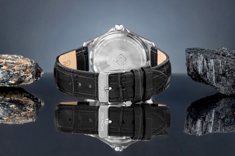 Zegarek Męski Giewont Elegance Sapphire Czarno Niebieski GW5160-A6