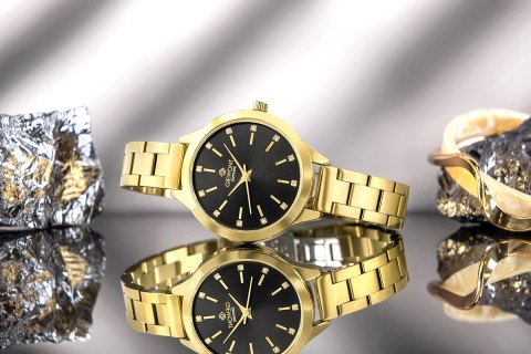 Zegarek Damski Giewont Sapphire Złoto Czarny GW2720-B3