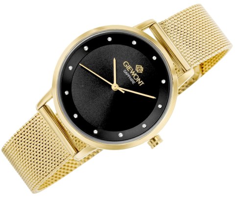 Zegarek Damski Giewont Sapphire Złoto Czarny GW4130-B3
