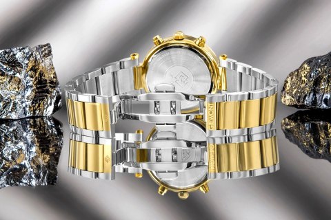 Zegarek Damski Giewont Sapphire Złoto Srebrny GW3380-B4