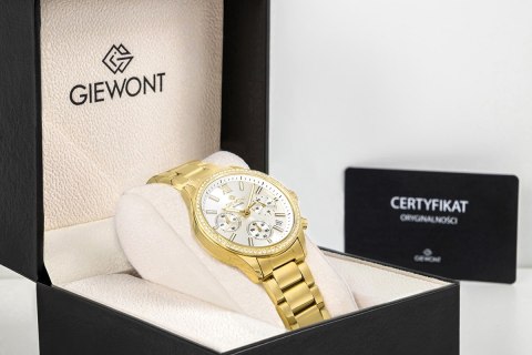 Zegarek Damski Giewont Sapphire Złoto Srebrny GW3670-B2