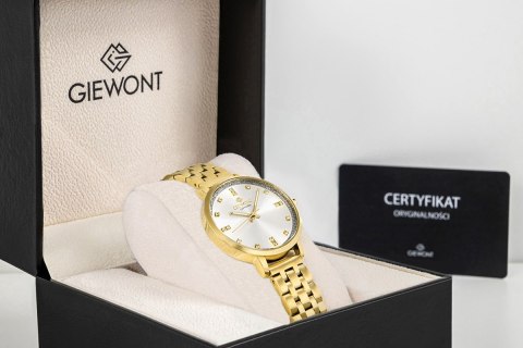 Zegarek Damski Giewont Sapphire Złoto Srebrny GW7370-B2