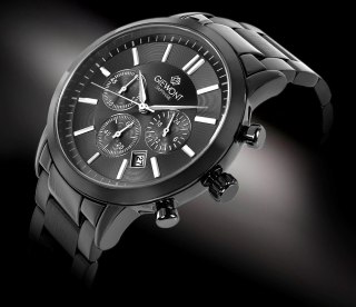 Zegarek Męski Giewont Chronograph Sapphire Czarny GW8510-B2