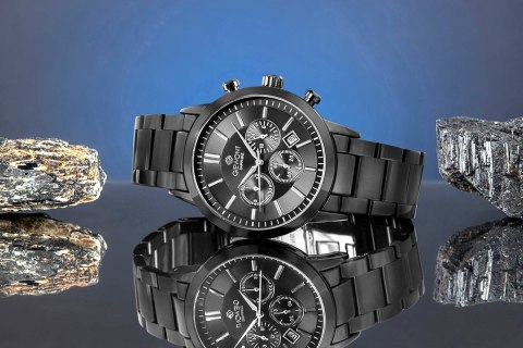 Zegarek Męski Giewont Chronograph Sapphire Czarny GW8510-B2