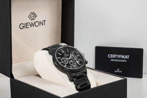 Zegarek Męski Giewont Chronograph Sapphire Czarny GW8510-B2