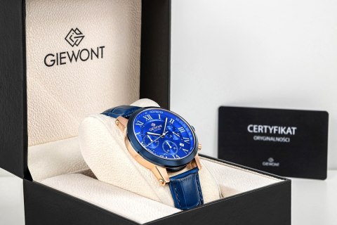 Zegarek Męski Giewont Chronograph Sapphire Miedziano Niebieski GW6260-A5
